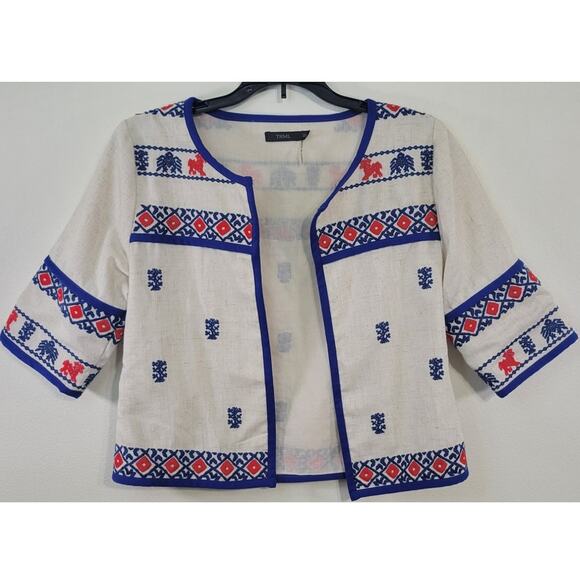 Anthropologie THML Jacket Womens Size X-Small Embroidered Bohemian Boho Chic - Picture 1 of 7